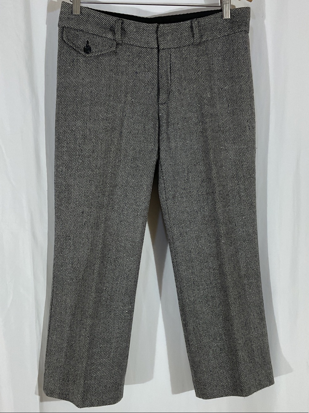 Banana Republic Gray Herringbone Straight-Leg Dress Pants
